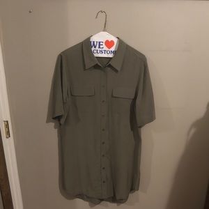 Equipment silk shirt dress - Olive green
